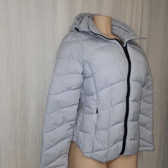 Calvin Klein Women's Soft Gray Puffer Jacket Size S - Picture 5 of 16